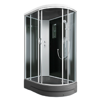 Душ.кабина ER351226L-C2-RUS_GRAY 120*80*226см, зад.ст. стекло, тонир.,4 мм, проф.сатин, 3к.