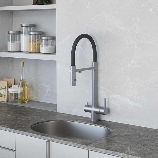 DA1462506Grey Смеситель для кухонной мойки с фильтром ,графит