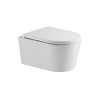 Унитаз подвесной безободковый (торнадо) DQ Schille DT1466516, 570*430*360мм, сиденье микролифт, белый