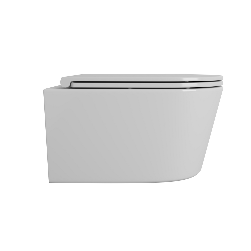 Унитаз подвесной безободковый (торнадо) DQ Schille DT1466516, 570*430*360мм, сиденье микролифт, белый