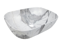 Раковина накладная HOLLER K-6513-SZ5 (450*320*135мм), светлый мрамор