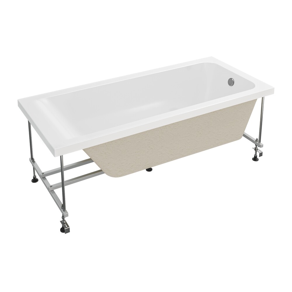 Ванна акрил BAS "ТИТАН-PRO" 170х70 BAS PROfessional 100% литьевой акрил в компл. с каркасом (без фолдона) БЕЗ АВТОСЛИВА