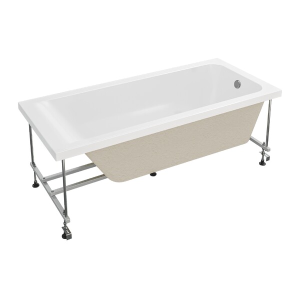 Ванна акрил BAS "ТИТАН-PRO" 150х70 BAS PROfessional 100% литьевой акрил в компл. с каркасом (без фолдона) БЕЗ АВТОСЛИВА