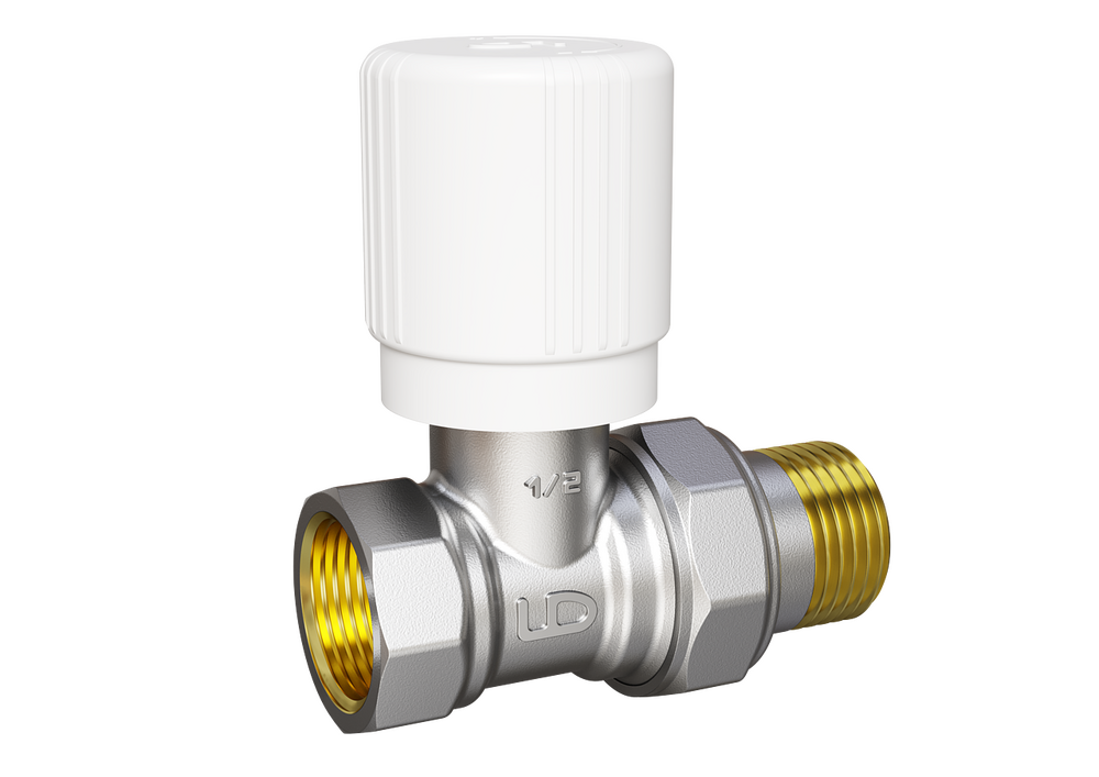 Клапан LD Pride регулировочный, для радиатора, прямой 1/2" LD 59.141.1.15