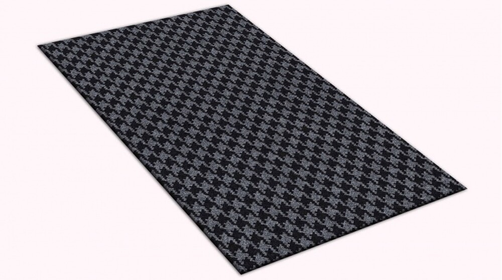 Коврик влаговпитывающий SHAHINTEX Гусиная лапка ТЭМ 50х80 графит 01