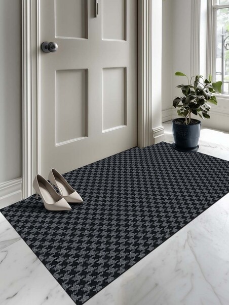 Коврик влаговпитывающий SHAHINTEX Гусиная лапка ТЭМ 67х120 графит 01 S