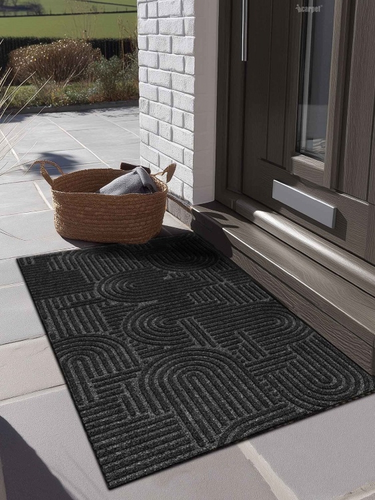 Коврик icarpet ЛАБИРИНТ с тиснением 50х100 чёрный гранит 03 S