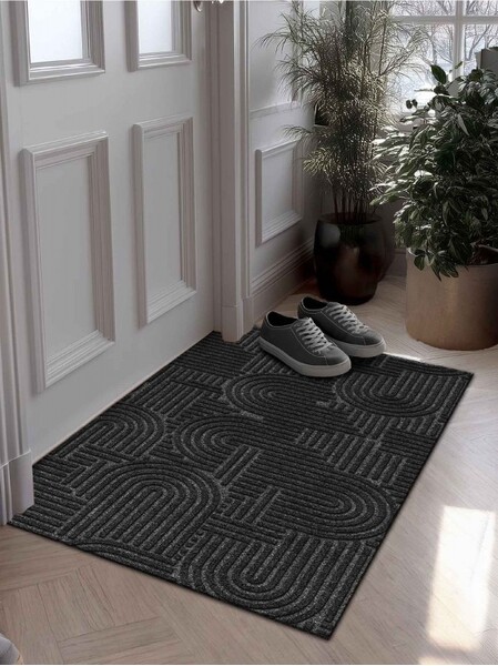 Коврик icarpet ЛАБИРИНТ с тиснением 50х100 чёрный гранит 03 S