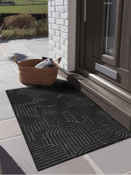 Коврик icarpet ЛАБИРИНТ с тиснением 50х100 чёрный гранит 03 S