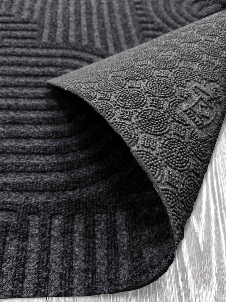 Коврик icarpet ЛАБИРИНТ с тиснением 50х100 чёрный гранит 03 S