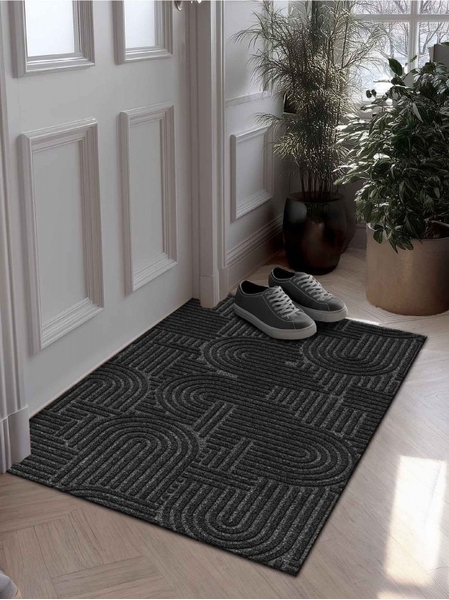 Коврик icarpet ЛАБИРИНТ с тиснением 50х100 чёрный гранит 03 S