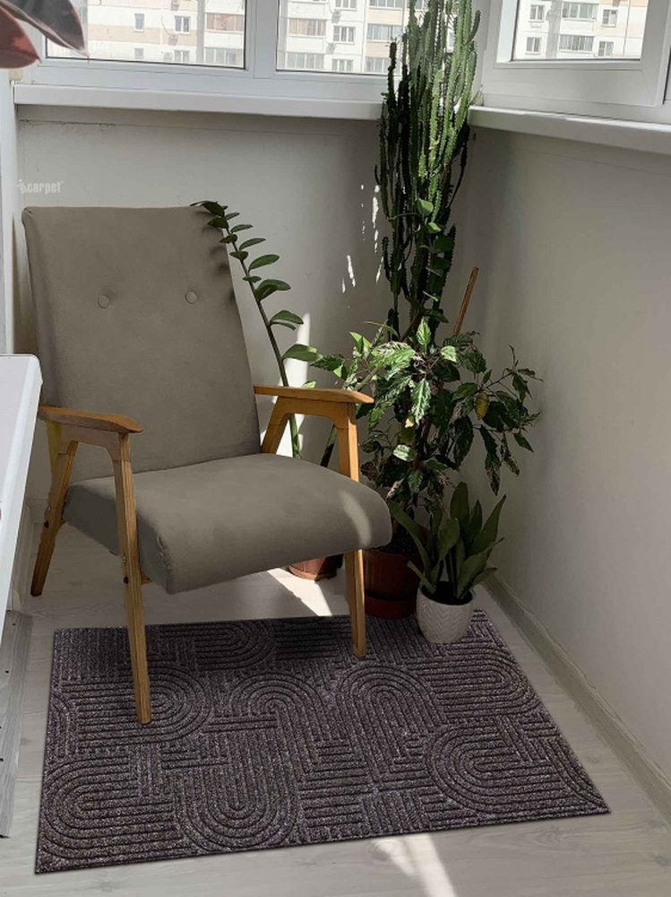 Коврик icarpet ЛАБИРИНТ с тиснением 67х120 мокко 02 S