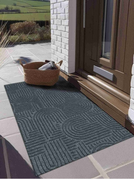 Коврик icarpet ЛАБИРИНТ с тиснением 67х120 серый 01 S