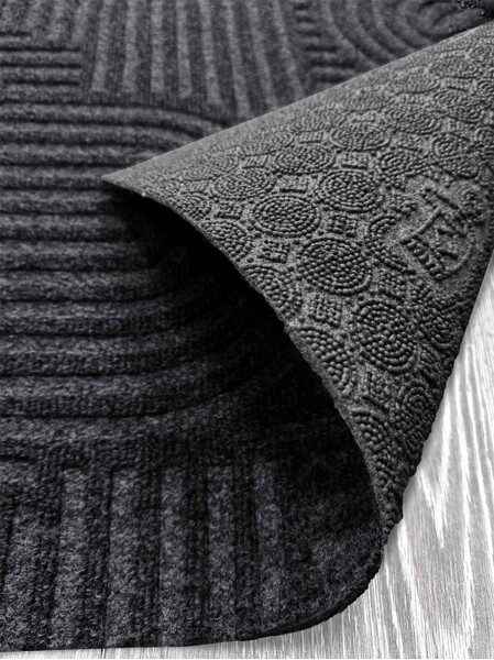 Коврик icarpet ЛАБИРИНТ с тиснением 67х120 чёрный гранит 03 S