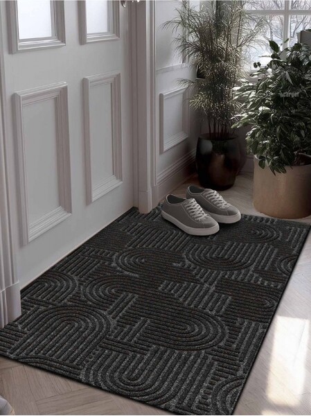 Коврик icarpet ЛАБИРИНТ с тиснением 67х120 чёрный гранит 03 S
