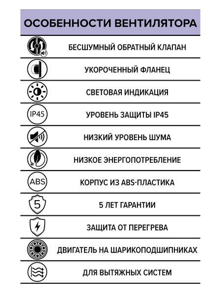 Вентилятор накладной AIR D125 обр.клапан DICITI AIR 5C