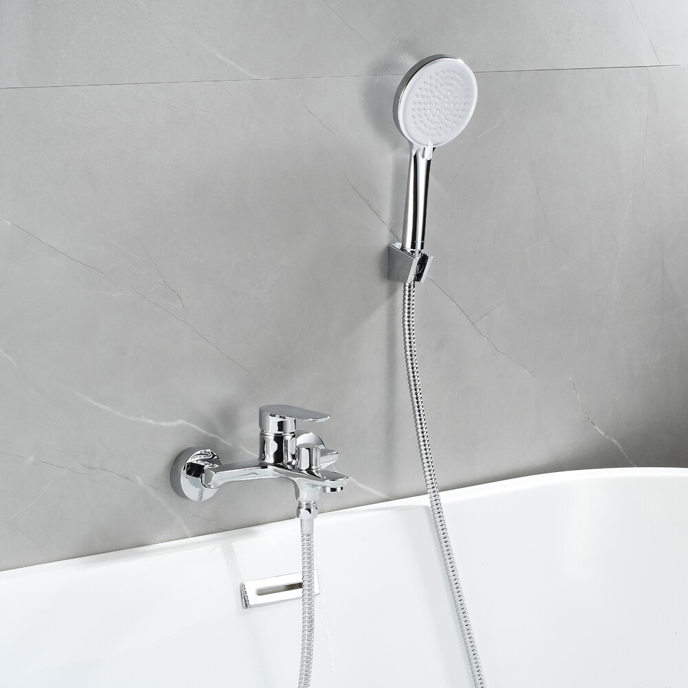 DR29036 Смеситель одноручный для ванны с коротким изливом, хром DECOROOM