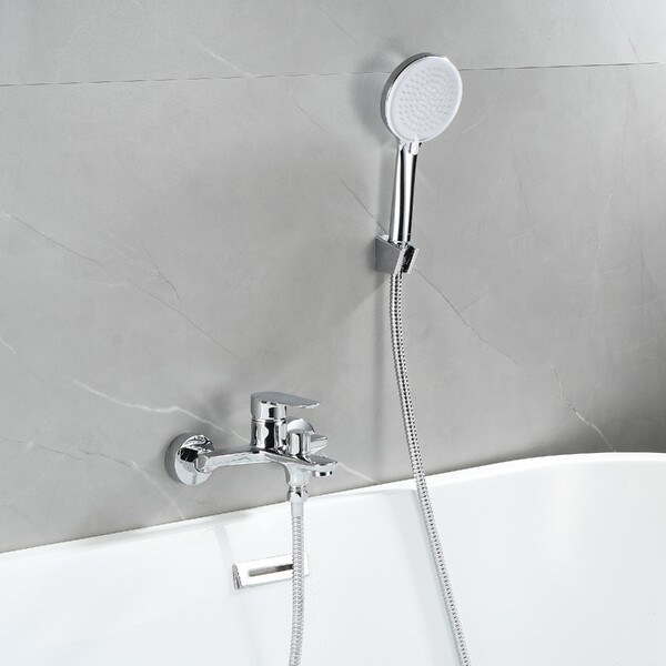 DR29036 Смеситель одноручный для ванны с коротким изливом, хром DECOROOM