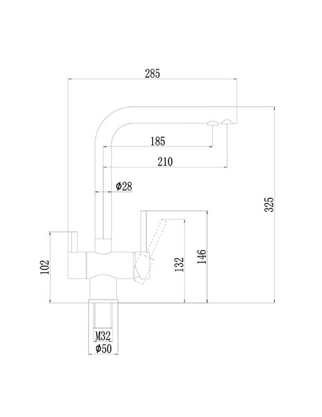 FS1362Q Смеситель Кухня FMARK под фильтр питьевой воды, Графит (вороненая сталь)
