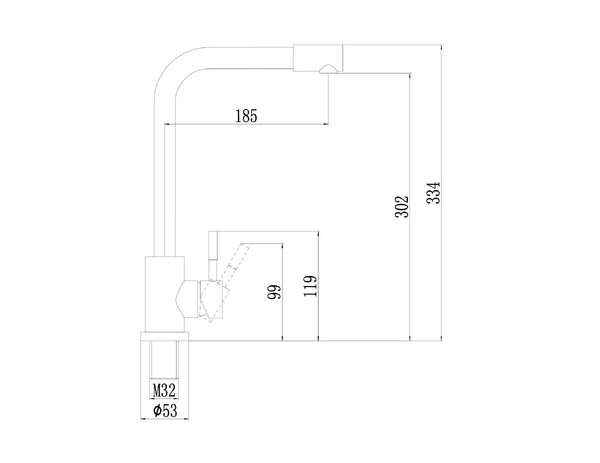 FS8233H   (Смеситель для кухонной мойки черный)