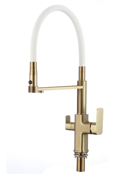 S-L1809C-02 Смеситель Кухня SAVOL под фильтр питьевой воды шар. d=35, на гайке, Бронза, матовый