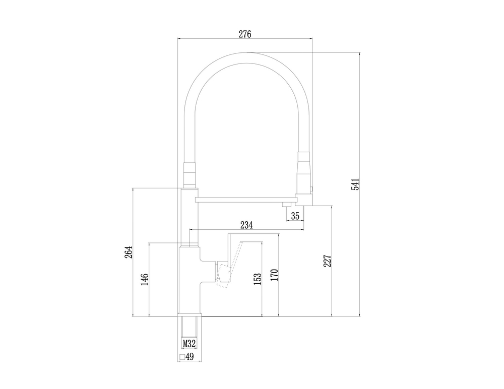 S-L1809C-02 Смеситель Кухня SAVOL под фильтр питьевой воды шар. d=35, на гайке, Бронза, матовый