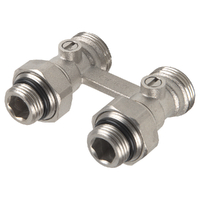 Мультифлекс, узел для нижнего прямого подключения, (Н-образный) с шаровым краном ONDO OMULDCBV