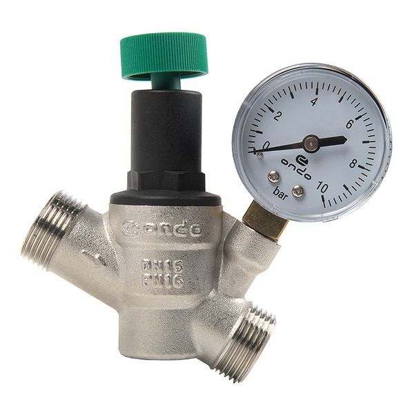 Редуктор давления поршневой 1/2" с манометром ONDO ORDPM012