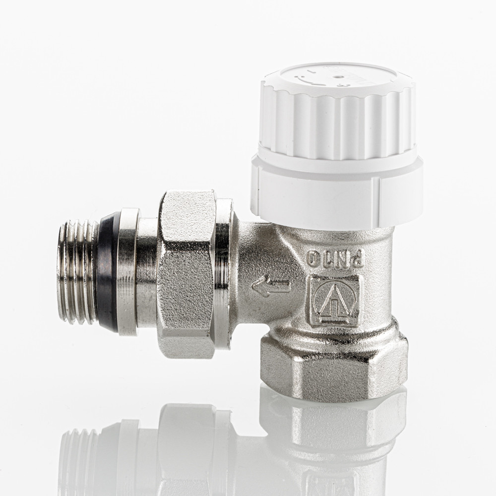 Клапан VALTEC с преднастройкой, для радиатора, угловой DN15, 1/2 " (VT.037.NRC.04)