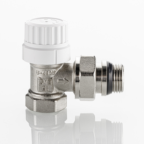 Клапан VALTEC с преднастройкой, для радиатора, угловой DN15, 1/2 " (VT.037.NRC.04)