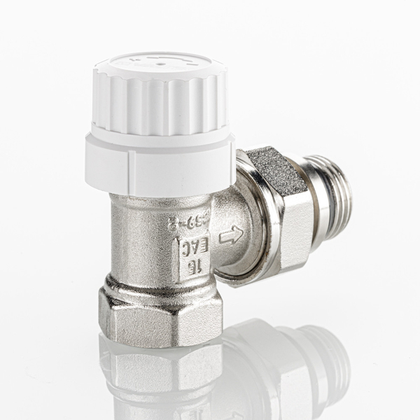 Клапан VALTEC с преднастройкой, для радиатора, угловой DN15, 1/2 " (VT.037.NRC.04)