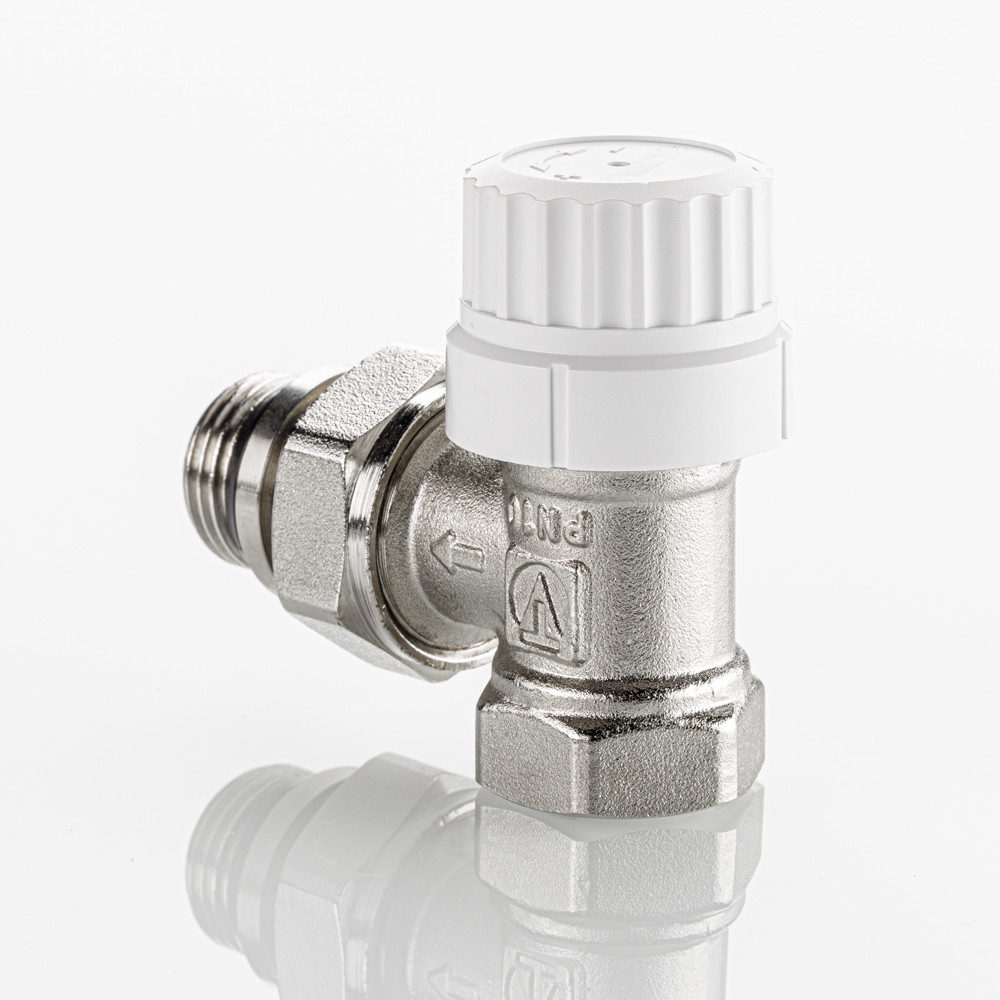 Клапан VALTEC с преднастройкой, для радиатора, угловой DN15, 1/2 " (VT.037.NRC.04)