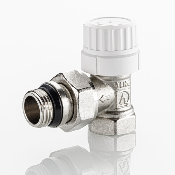 Клапан VALTEC с преднастройкой, для радиатора, угловой DN15, 1/2 " (VT.037.NRC.04)