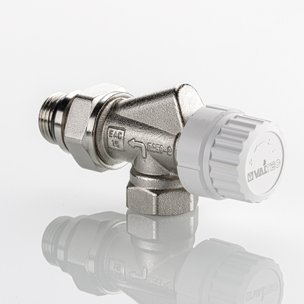 Клапан VALTEC с преднастройкой осевой, для радиатора DN15, 1/2 " (VT.179.NRC.04)