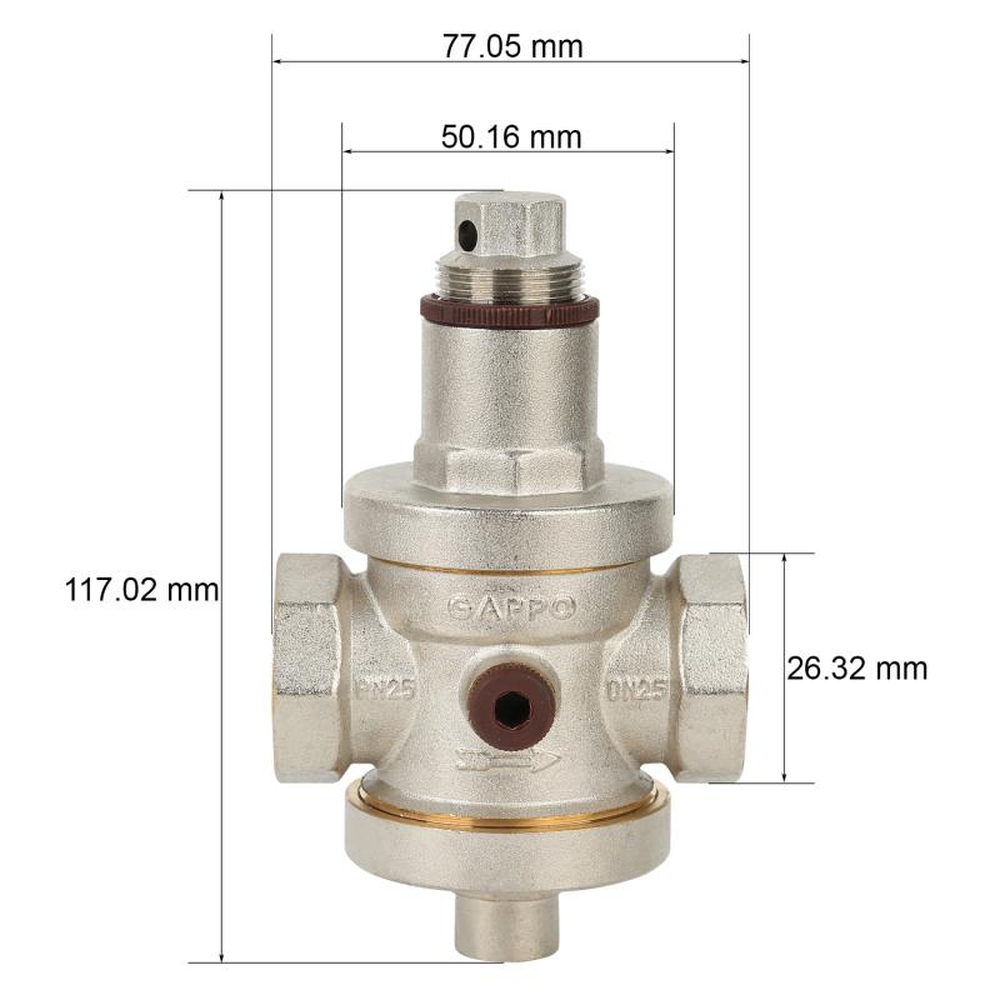 Редуктор давления, компенсационного действия 1/2" G1402.04 GAPPO 