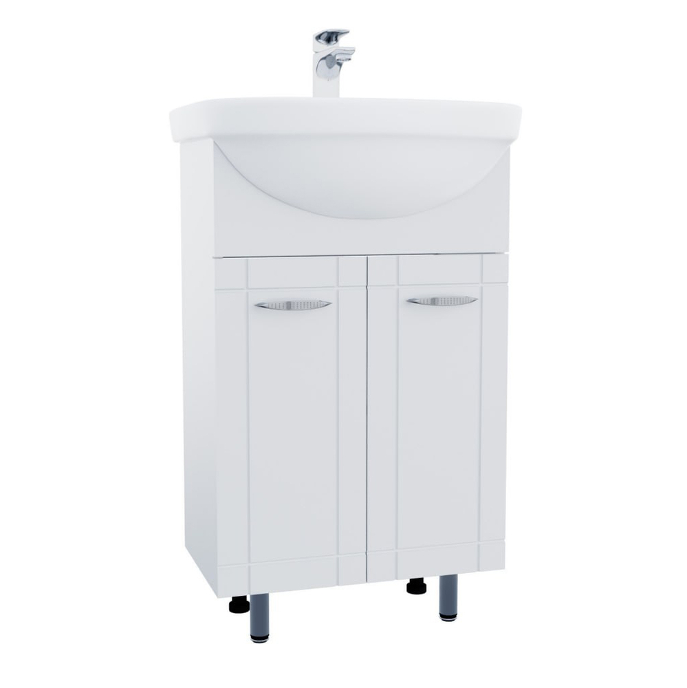 Подстолье SANTREK HOME "Мальта-52" (Белый МАТОВЫЙ) 2 двери под умывальник "Акватон-52" 478х800х285