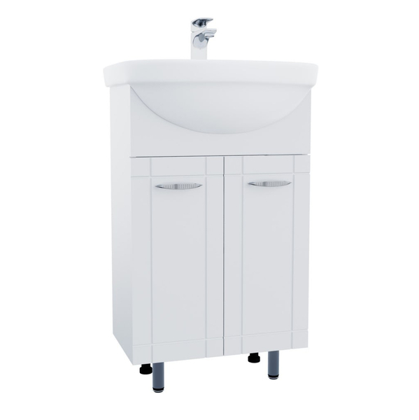 Подстолье SANTREK HOME "Мальта-52" (Белый МАТОВЫЙ) 2 двери под умывальник "Акватон-52" 478х800х285