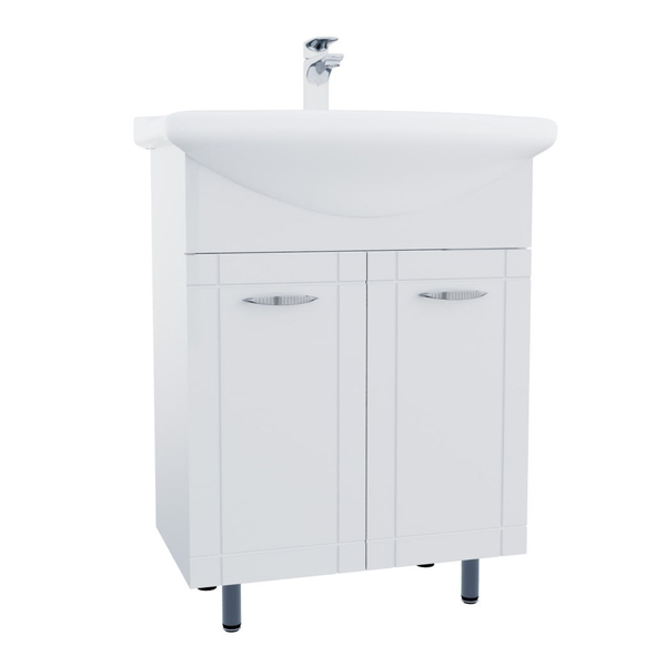 Подстолье SANTREK HOME "Мальта-64" (Белый) 2 двери под умывальник "Новая Грань-64" 576х800х345