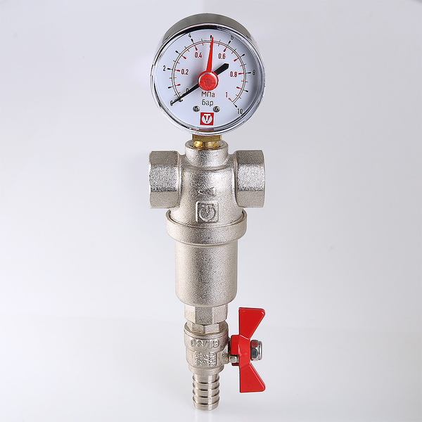 Фильтр промывной VALTEC 1/2", каскадный (500 и 100) VT.390.N.04