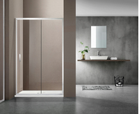 Душевое ограждение SANTREK AQUA Simple DF-1200-С-Chrome 1200*1850 Прямое стекло Прозр. 5мм, профиль Хром