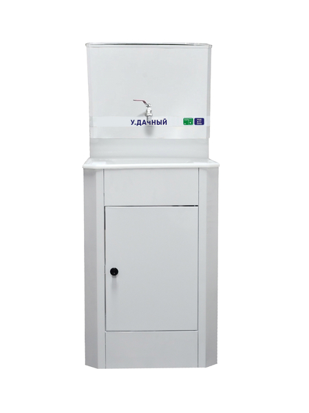 Умывальник "У.Дачный" без ЭВН (мойка Пластик 40*50,бак 17л) Белый (070)