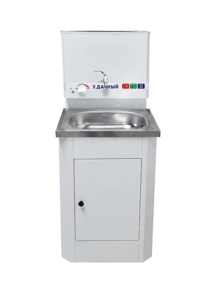 Умывальник "У.Дачный" с ЭВН (мойка Нержавейка 40*50, бак 17л) 1,25кВт Белый (117)