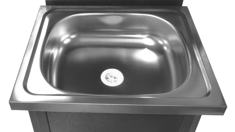 Умывальник "У.Дачный" с ЭВН (мойка Нержавейка 40*50, бак 17л) 1,25кВт Серебро (131)