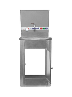 Умывальник "У.Дачный" с ЭВН (мойка Нержавейка 40*50, бак 17л) 1,25кВт Серебро на белом (148)