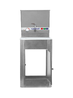 Умывальник "У.Дачный" с ЭВН (мойка Пластик 40*50, бак 17л) 1,25кВт Серебро на белом (186)