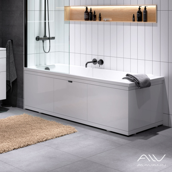 Экран под ванну 1,8 м купе МДФ Rita AL белый Alavann