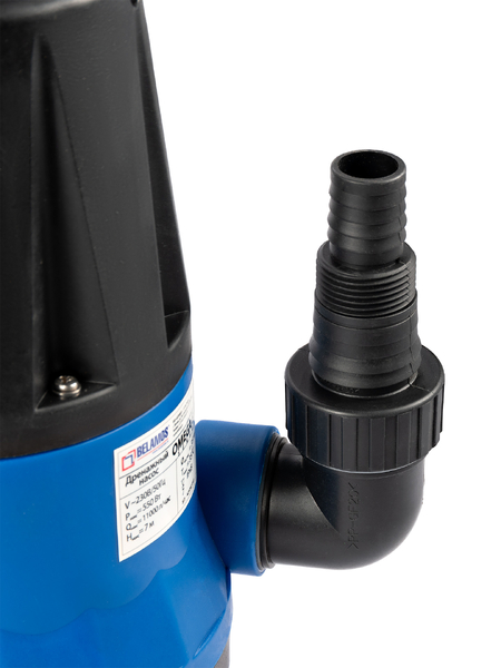 Насос погруж. дренаж. OMEGA 550 SENSOR (0,55 кВт,произ.10980 л/ч.,выс под. 7 м.,пропуск.частиц 35 мм., сенсорный поплавок)