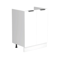 Тумба под мойку 60 (2 дверцы) цвет Белый снег софт фасад МДФ SANTREK HOME