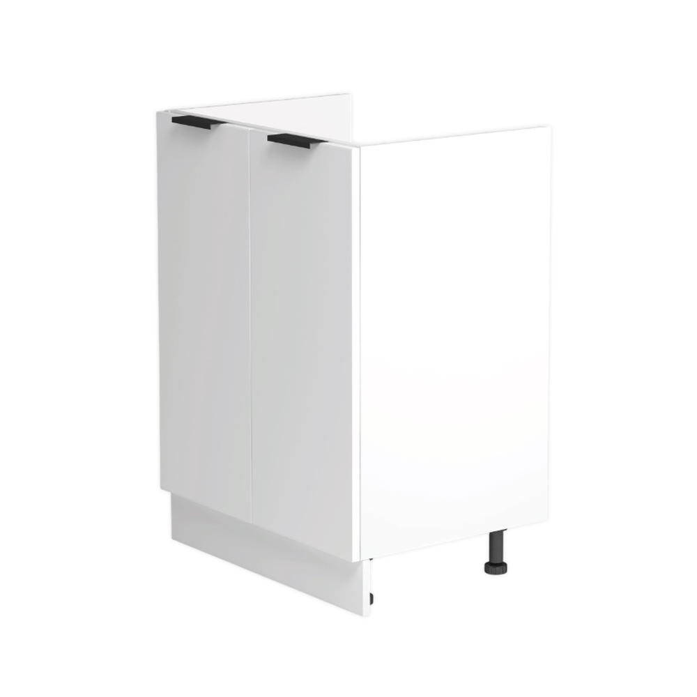 Тумба под мойку 60 (2 дверцы) цвет Белый снег софт фасад МДФ SANTREK HOME