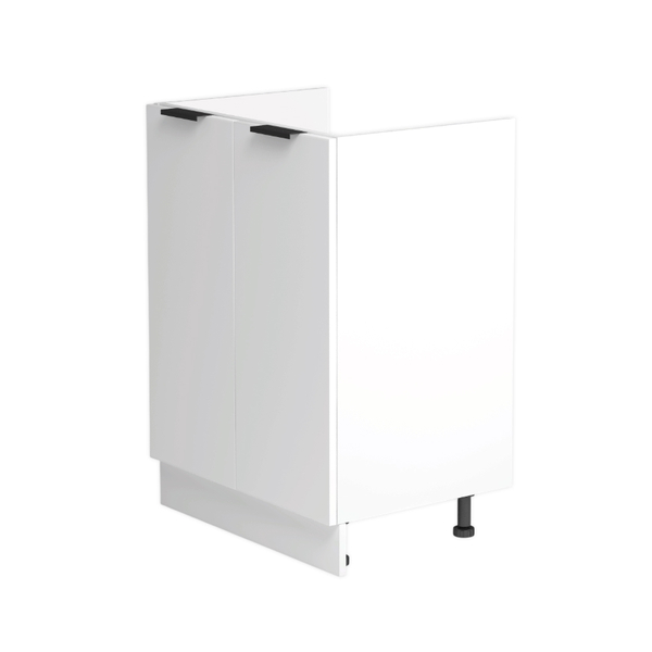 Тумба под мойку 60 (2 дверцы) цвет Белый снег софт фасад МДФ SANTREK HOME
